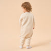 1.0 TOG Super Soft Organic Cotton 2-Way Zip Sleep & Play Pajamas - Beige