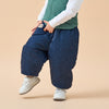 Premium White Duck Down Denim Puffer Pants
