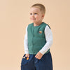 Premium Goose Down Vest- Green Dinosaur