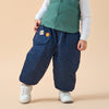 Premium White Duck Down Denim Puffer Pants