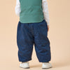 Premium White Duck Down Denim Puffer Pants