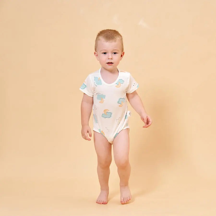 Little Plant Baby/Toddler TENCEL Modal Bodysuit Blue Cloud Little Plant 