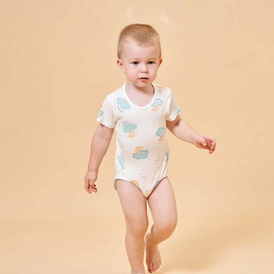 Little Plant Baby/Toddler TENCEL Modal Bodysuit Blue Cloud Little Plant 