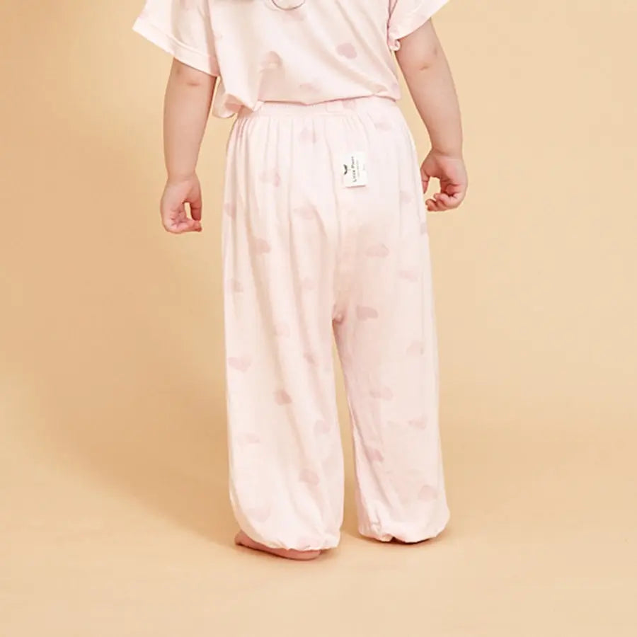 Little Plant Baby TENCEL Modal Long Pant Pink Heart Little Plant 