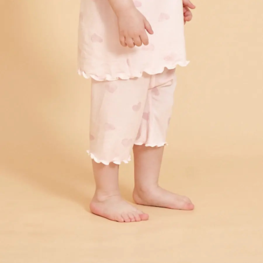 Little Plant Baby TENCEL Modal Short Pant Pink Heart Little Plant 