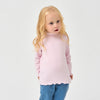 Long Sleeve Slim Fit Mock Neck Top - Pink