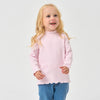 Long Sleeve Slim Fit Mock Neck Top - Pink