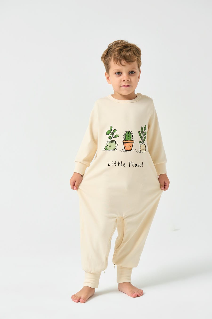 Super Soft  TENCEL™ Modal & Organic Cotton Romper- Little Plant