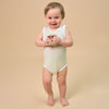 Silky Soft TENCEL™ Modal Jacquard Tank Bodysuit - Green Panda