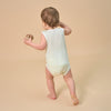 Silky Soft TENCEL™ Modal Jacquard Tank Bodysuit - Green Panda