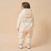 Premium White Muscovy Duck Down Dual Zipper Snowsuit- White Duckling