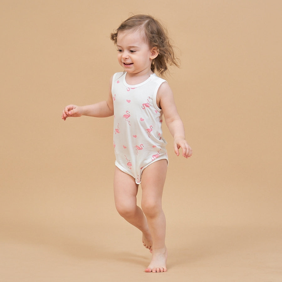 Silky Soft TENCEL™ Modal Tank Bodysuit - Flamingo