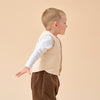 Premium Goose Down Vest- White Dinosaur