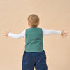 Premium Goose Down Vest- Green Dinosaur