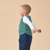 Premium Goose Down Vest- Green Dinosaur