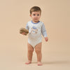 Silky Soft TENCEL™ Modal Long Sleeve Bodysuit - Navy Bear