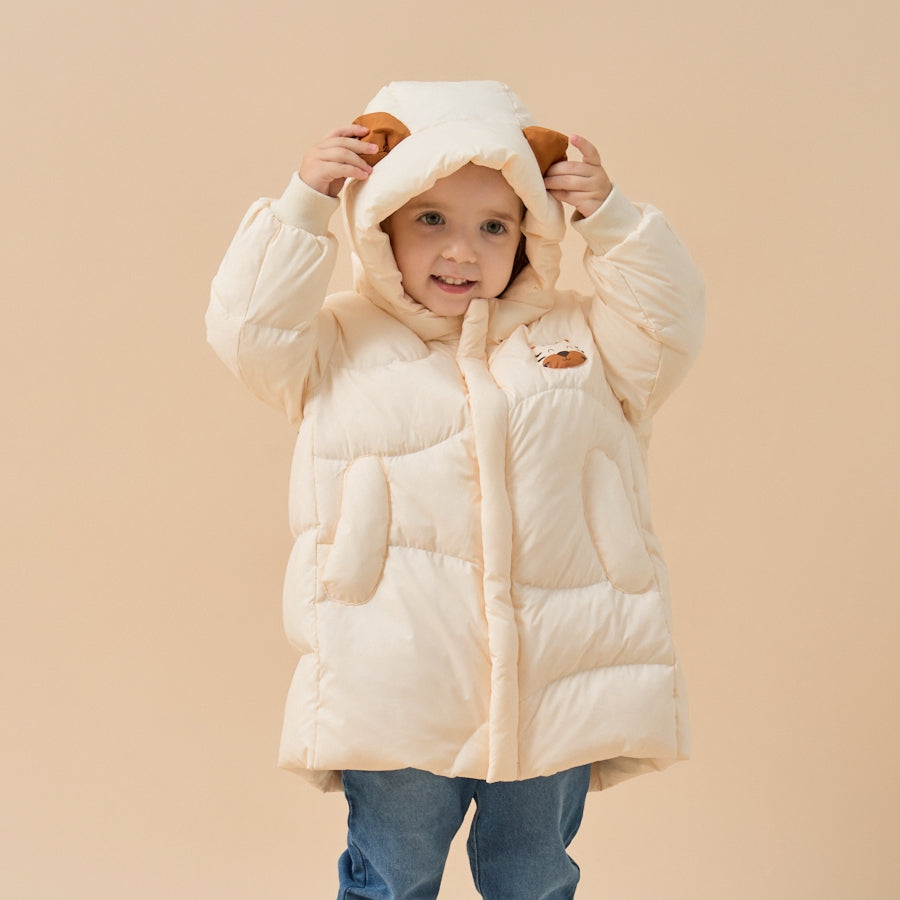 Premium White Muscovy Duck Down Jacket-White Tiger