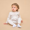 Super Soft Organic Cotton 2-Way Zip Sleep & Play Pajamas - Light Grey