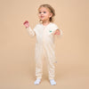 Super Soft Organic Cotton 2-Way Zip Sleep & Play Pajamas - Beige