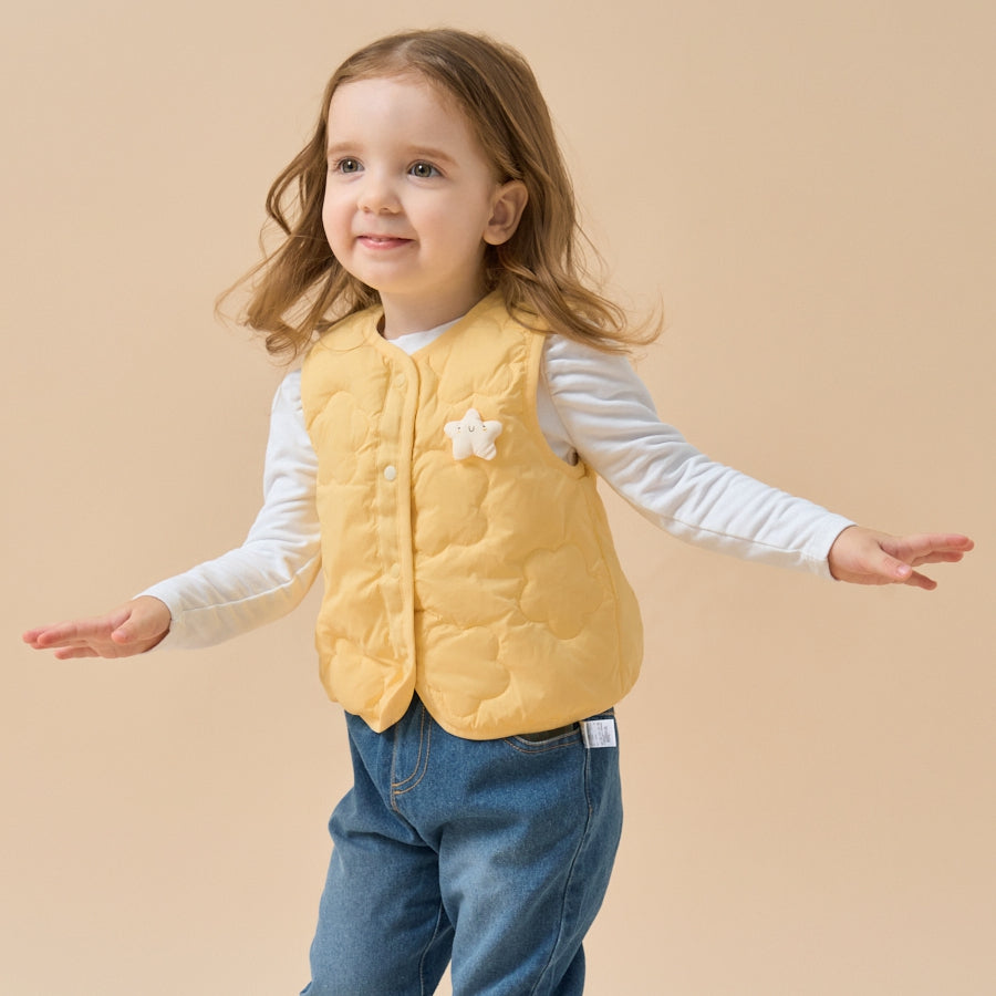 Premium Goose Down Vest- Yellow Star