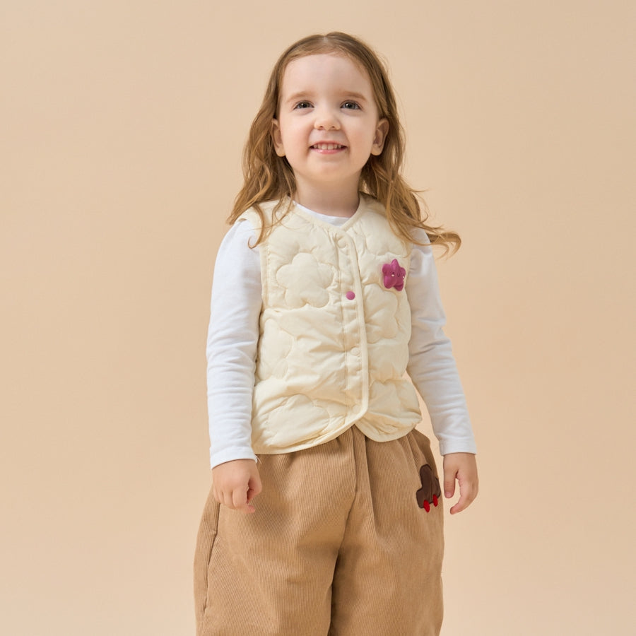 Premium Goose Down Vest- White Star