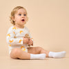 Super Soft TENCEL™ Modal & Organic Cotton Bodysuit Long Sleeve - Yellow Moon