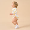 Super Soft TENCEL™ Modal & Organic Cotton Bodysuit Long Sleeve - Yellow Moon