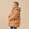 Premium White Muscovy Duck Down Jacket-Brown Tiger