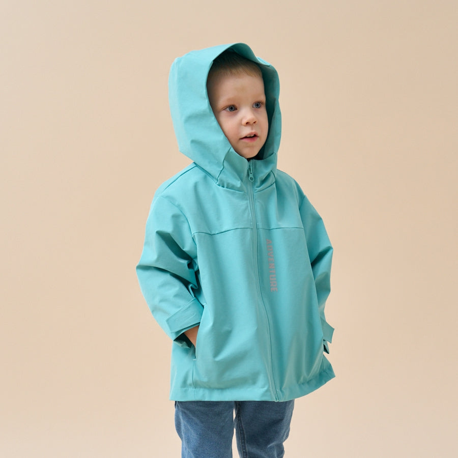 Children’s Waterproof Outdoor Jacket——Cyan