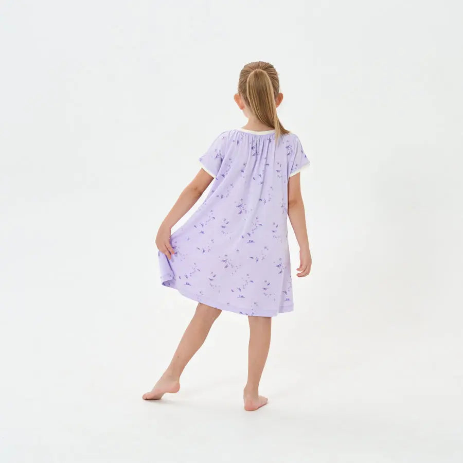 Little Plant Kids TENCEL Lyocell Night Skirt Purple Jellyfish Little Plant 