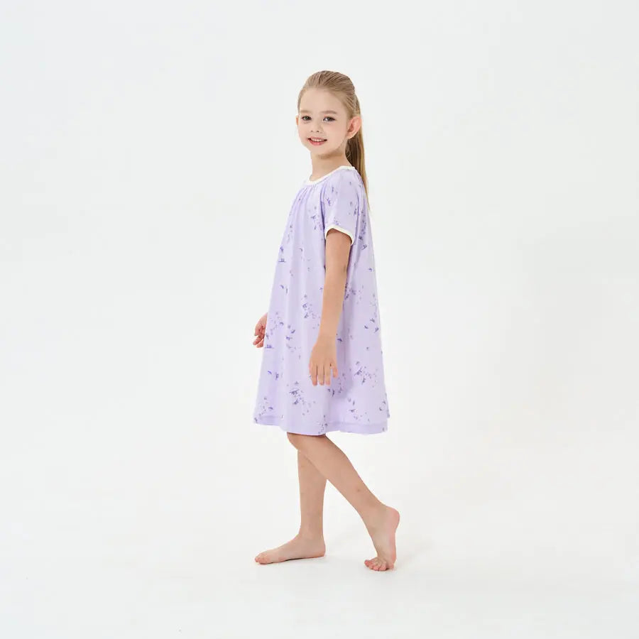 Little Plant Kids TENCEL Lyocell Night Skirt Purple Jellyfish Little Plant 