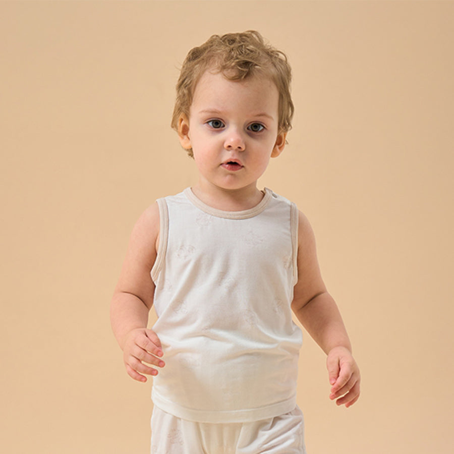 Silky Soft TENCEL™ Jacquard Modal Tank - White Panda