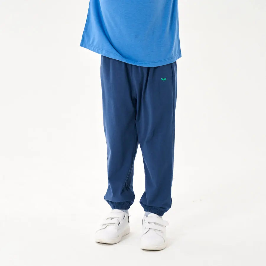 Little Plant Kids TENCEL Lyocell Gender Neutral Long Pant Blue Little Plant 