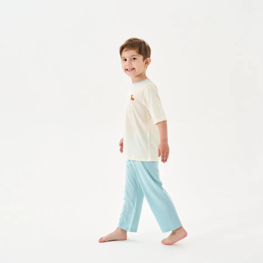 Little Plant Kids TENCEL Lyocell Pajamas Set Blue Little Plant 