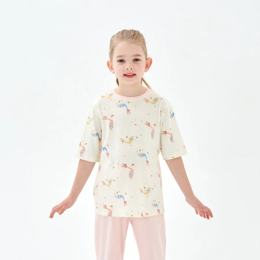 Little Plant Kids TENCEL Lyocell Pajamas Set Mermaid Little Plant 