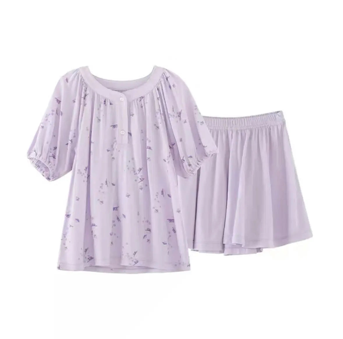 Little Plant Kids TENCEL Lyocell Pajamas Set Purple Jellyfish Little Plant 