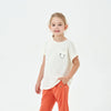 Little Plant Toddler/Kids TENCEL Lyocell Smile Tee White Little Plant 