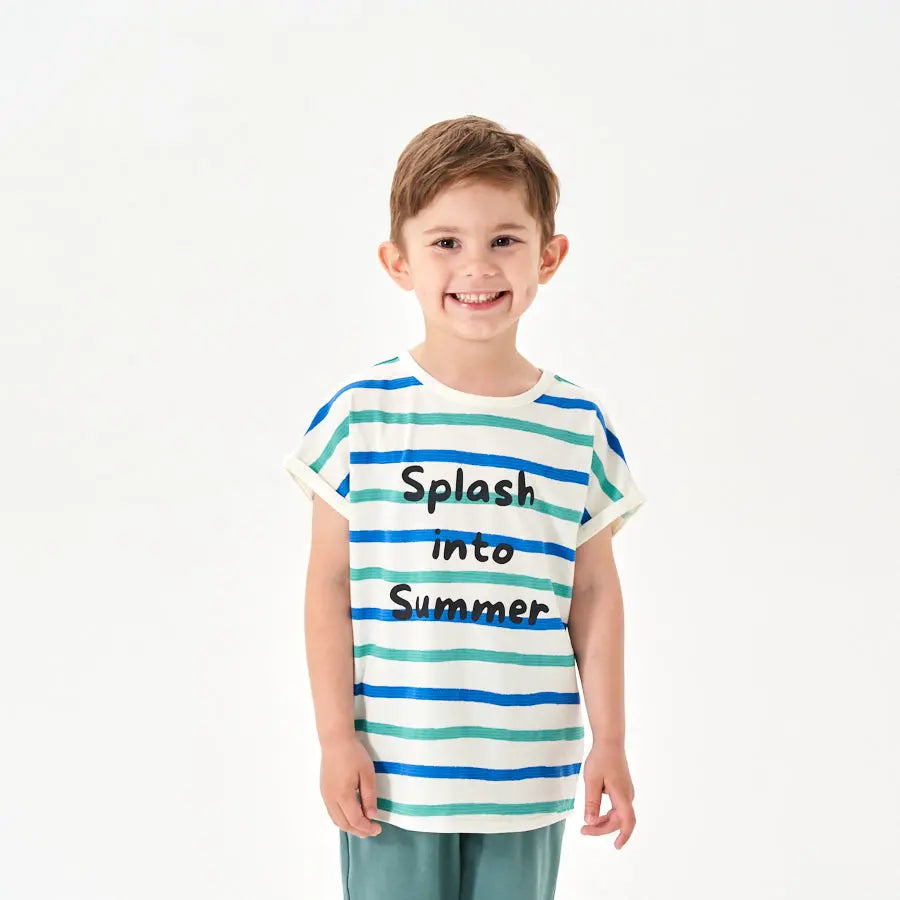 Little Plant Kids TENCEL Lyocell Striped Tee Little Plant 