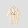 Super Soft  TENCEL™ Modal & Organic Cotton Footie Crotch Zipper Pajama - Smile Cloud