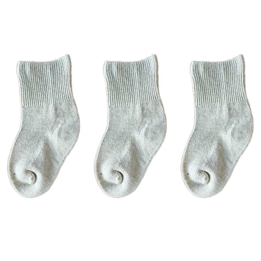 Super Soft Thick Organic Color Cotton Socks (3 Pack)